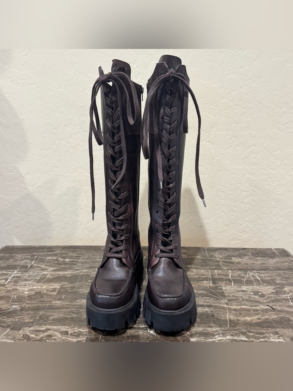 Free People Jones Leather Lace Up Combat Boots - Picture 6 of 15